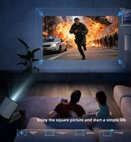 Projecteur intelligent portable Hotack X5AR Android 14 8K LCD avec 5000 lumens et son stéréo HIFI pour le home cinéma et les jeux
