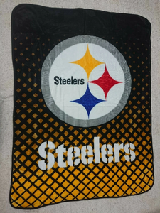 Özel Pittsburgh Steelers Battaniyesi Kare Baskılı Flanel Bebek Battaniyesi Öğle Arası Kanepe Yatak Örtüsü Futbol 32 Takım - Product Image 2