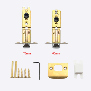 Schwarz-Goldene Türknäufe mit Privatsphärenschutz, Zinklegierung Innentürknäufe, Robuste Innentürknäufe für Schwarze Türen mit Goldakzenten - Product Image 2