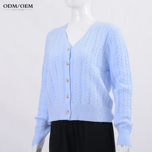 เสื้อสเวตเตอร์ผู้หญิงแบบถักลายแจ็คการ์ด  รับผลิตแบบ OEM & ODM พร้อมปักโลโก้  เสื้อถักไหมพรมสำหรับผู้หญิงและเด็กผู้หญิง  เสื้อคลุมไหมพรมสำหรับฤดูหนาว - Product Image 2