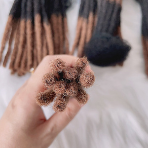 100% real indian human virgin kids faux hair dreadlocks <span class=keywords><strong>extension</strong></span> ombre color 1B T30 sister locs crechet soft bulk intrecciare i <span class=keywords><strong>capelli</strong></span> - Product Image 4