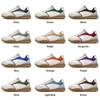 Chaussures de marche décontractées pour hommes, tige en microfibre, lacets, baskets basses, semelle extérieure en caoutchouc rétro pour les trajets quotidiens et les voyages