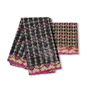 <span class=keywords><strong>Bazin</strong></span> Riche africain brodé, dentelle, Tulle, tissu pour femmes, fête, mariage - Product Image 3