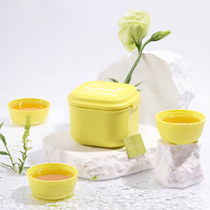 Juego de Té, Una Tetera y Tres Tazas, de Plástico Aislado, Mini, Ligero, Portátil, para Viajes y Uso en Exteriores - Product Image 1