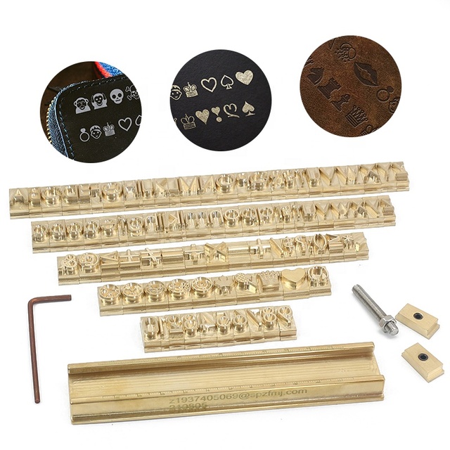 Die Casting Metal Stamping Mould T Slot Copper Holder Alphabet Set Numbers Symbol Leather Logo Stamp Mold