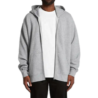 Sweat à capuche personnalisé pour homme, 100% coton, coupe oversize, épaules tombantes, fermeture éclair intégrale, sweat à capuche épais pour homme