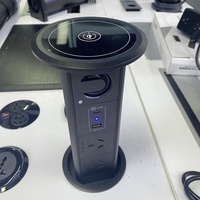 100mm delik 2 AU güç çıkışı s motorlu Pop-Up masa soketi dahili mutfak su geçirmez gizli güç çıkışı kule