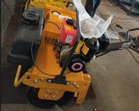 300kg 4Kw 15KN Mini compacteur d'asphalte à tambour unique petit compacteur de rouleau de route vibrant pour la construction à l'aide