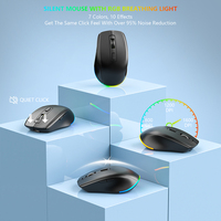 Ensemble clavier et souris sans fil 2,4 G personnalisable, rétroéclairé et rechargeable pour ordinateur portable