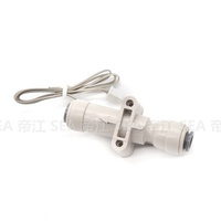 Interrupteur de débit d'eau à connexion rapide 1/4'' Débit de démarrage faible <300 ml/min Interrupteur normalement ouvert Signal de débit pour machine à eau / café / thé