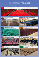 Sièges d'auditorium directement de l'usine avec tablette d'écriture amovible pour salles de classe universitaires et centres de formation professionnelle