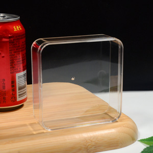 Boîte en plastique transparente carrée de qualité alimentaire, sans bavures, à parois épaisses, coins arrondis, avec couvercle, pour emballage alimentaire ou cadeau - Product Image 2