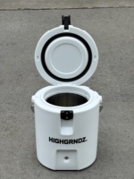 Glacière rotomoulée 8L grande capacité en plastique thermique, portable, avec panneau solaire, étanche, pour usage extérieur