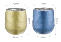 Bouteille d'eau isotherme à double paroi en titane pur – Tasses à thé et café portables et pratiques pour l'extérieur et la maison – Design créatif et tendance