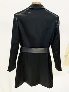 2023 Neue Frauen Abend garderobe Büro Mode Rosa Schwarz <span class=keywords><strong>Blazer</strong></span> Jacken Lange Anzug Mäntel - Product Image 6