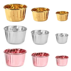 50 cái nhỏ/Trung/lớn lá vàng bạc gói bánh nướng xốp cốc giấy cupcake giấy Gói Baking trường hợp công cụ nhà bếp nướng Nguồn cung cấp