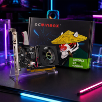 Carte graphique PCWINMAX GT 730 2 Go GDDR5 64 bits à double ventilateur, profil bas, GPU OEM avec support I/O pour ordinateur de bureau SFF