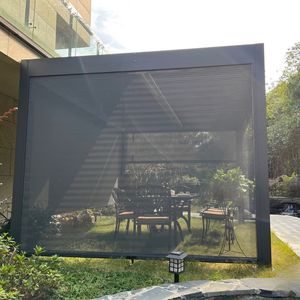 קל להתקין מרפסת גן תחת קורת גג עמיד למים מתכוונן גזבו מרומם אלומיניום פרגולה - Product Image 2