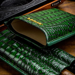 ซองใส่ซิการ์แบบพกพา ทำจากหนังเกรดหนึ่ง โลโก้ไทเทเนียมสตีล กล่องใส่ซิการ์ - Product Image 5