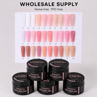 Fournitures pour ongles : Gel UV HEMA et TPO Free Soak Off, Gel de construction couleur pour extension d'ongles, 36 couleurs, Marque privée