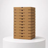 Boîtes d'emballage de marque bon marché, personnalisées, imprimées, en papier kraft ondulé, 12 pouces, 16 pouces, 18 pouces, avec logo