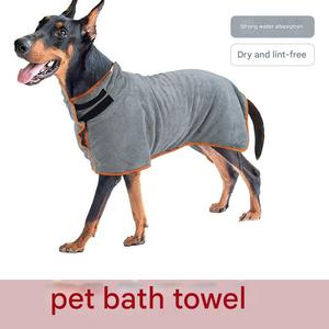 नया क्लासिक ठोस सजावटी लुभावनी पॉलिएस्टर पालतू कुत्ते बिल्ली स्नान तौलिया-सभी मौसम त्वरित शुष्क टिकाऊ धोने योग्य - Product Image 5