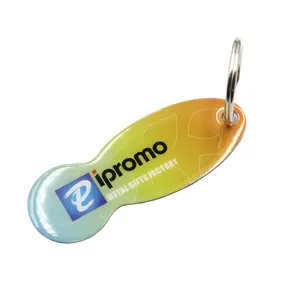 Custom epoxy Shopping Trolley Token metal keychain cheap Supermarket trolley key chain Coin Holder Keychain for free gift