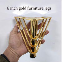 Fabrication d'usine de luxe en or Divers supports de pieds de canapé Tabouret Pied de table pour pieds de meubles simples modernes table de luxe en or