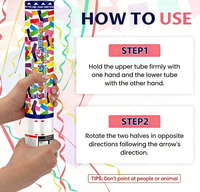 Canon à Confettis Colorés Écologique pour Fête d'Anniversaire, Mariage, Événement, Célébration – Sûr, Sans Feu, Facile à Nettoyer – Fournitures de Fête