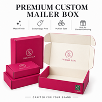 Boîtes d'expédition personnalisées pour poudre de framboise avec logo, ensemble de boîtes d'emballage haut de gamme pour vêtements, idéales pour l'e-commerce