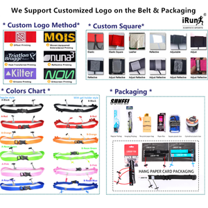 <span class=keywords><strong>IRun</strong></span> Logo personnalisé Triathlon Race Running Number Belt Bibs Marathon Belt avec six supports de gel pour les sports de plein air Fitness Equipment - Product Image 4