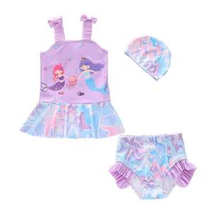 ชุดว่ายน้ำกันน้ำสำหรับเด็กหญิงอายุ 10 ปีและวัยรุ่น ชุดชายหาดลายการ์ตูน - Product Image 3