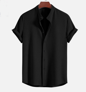 <span class=keywords><strong>Chemise</strong></span> décontractée à manches courtes pour <span class=keywords><strong>homme</strong></span>, en mélange de coton respirant et confortable, plissée texturée, idéale pour l'été – <span class=keywords><strong>Prix</strong></span> de gros - Product Image 2