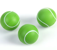 Ballon anti-stress sportif en mousse PU personnalisé avec logo, diamètre 63 mm, jouet anti-stress en PU pour le tennis