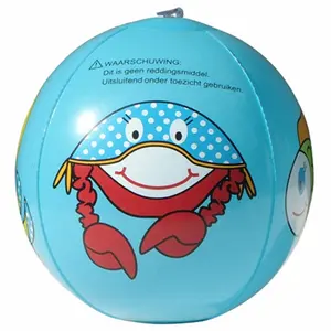 批发卡通Pvc充气沙滩水球，印有标志