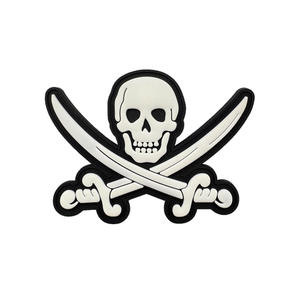 Badge en caoutchouc souple résistant à l'eau 3D American Seal NAVY SEALS Pirate Skull Jolly Rogers pour brassard, taille personnalisable - Product Image 5