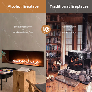 CRUISE résistance à la Corrosion Protection de l'environnement mural sans fumée 1200mm <span class=keywords><strong>bioéthanol</strong></span> à distance alcool cheminées modernes - Product Image 3