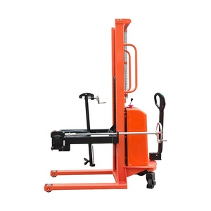 Wholesale 350 Kg Oil Drum Truck Plastic Bucket Lift Forklift Round Oil Drum Trolley