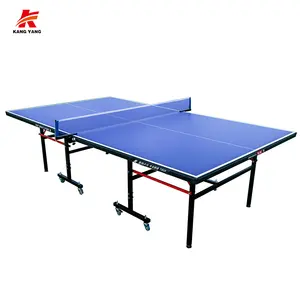 Mesa de ping-pong plegable para interiores personalizada al por mayor, tabla de tenis de mesa ligera de tamaño estándar