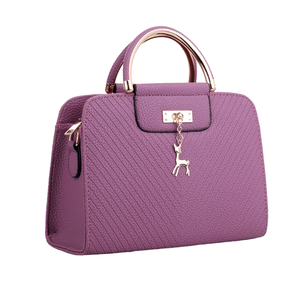 2025 Wholesale New Fashion PU Leather Women's Luxury <b>Shoulder</b> Crossbody Tote Bag with Zipper Closure and Tassel Detail - Product Image 4