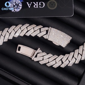 Collar de Cadena Cubana de Moissanita Certificada GRA de 15 mm para Hombre, Chapado en Rodio, Plata 925, Joyería Hiphop Iced Out, ¡Gran Oferta! - Product Image 3