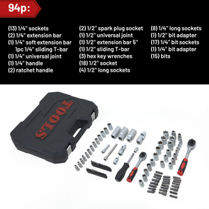 KAODEE Wholesale 171pcs 1/4" 3/8" Set Ratchet Wrench Sockets <b>Tool</b> Kit Ratchet Wrench Set - Product Image 4