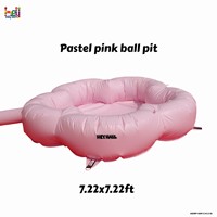 Piscine à balles gonflable colorée pour l'intérieur et l'extérieur, sur le thème des fleurs, pour les fêtes de mariage