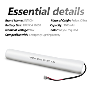 Jintion แบตเตอรี่ไฟฉุกเฉิน LiFePO4 9.6V 3600mAh สำหรับหนึ่งลักซ์ LFP 9.6V <span class=keywords><strong>3</strong></span>.6AH SS JST - Product Image 4