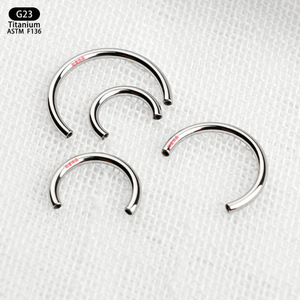 Anneau fer à cheval en titane G23 ASTM F136, bijoux de piercing, bijoux de corps - Product Image 2