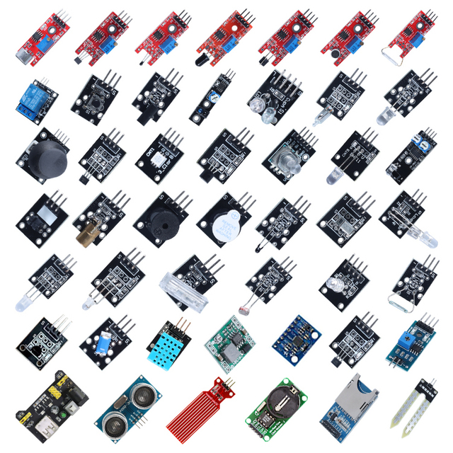 Factory 45 Sensors Student Educational Science 45 in 1 Sensor Kit Electronic Kit Electronics Starter Kit
