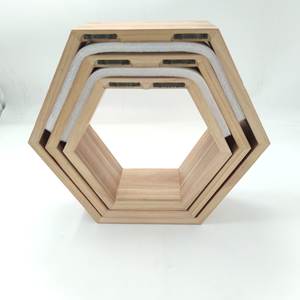 Étagère murale en <span class=keywords><strong>bois</strong></span> pour la décoration artistique étagère de rangement suspendue au mur étagère de rangement flottante support pour plantes en <span class=keywords><strong>bois</strong></span> - Product Image 2