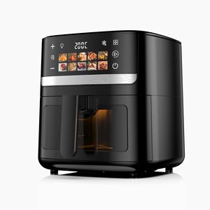 Nouvelle Conception Friteuse à Air 7L avec Poignée Rotative, Fenêtre de Visualisation, Écran Couleur et Contrôle Numérique, Forme Carrée Moderne pour Usage Domestique - Product Image 2