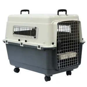 IATA Plastik Pengiriman Penerbangan Disetujui Kotak Transportasi Anjing Kandang Hewan Peliharaan Tas Pembawa dan Kandang Perjalanan Kennel