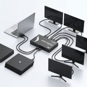 สวิตช์แยกสัญญาณ <span class=keywords><strong>HDMI</strong></span> 4K 2 เข้า 4 ออก <span class=keywords><strong>HDMI</strong></span> 1.4 HDCP <span class=keywords><strong>2x4</strong></span> ตัวแปลงสัญญาณวิดีโอ พร้อมรีโมท IR สำหรับทีวี จอภาพ โปรเจคเตอร์ ใช้ในบ้าน/สำนักงาน - Product Image 6